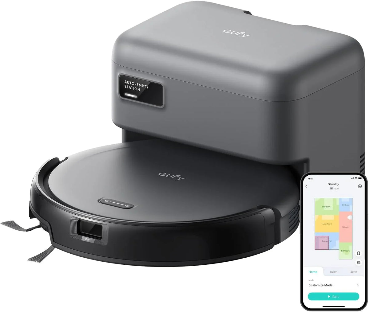 Robot Vacuum, Robot Vacuum and Mop Combo, Self Emptying, Auto Mop Washing and Auto Drying for Hands-free Cleaning, 7000 Pa Powerful Suction, 3.35-Inch Ultra-Slim Body, All-in-One Station