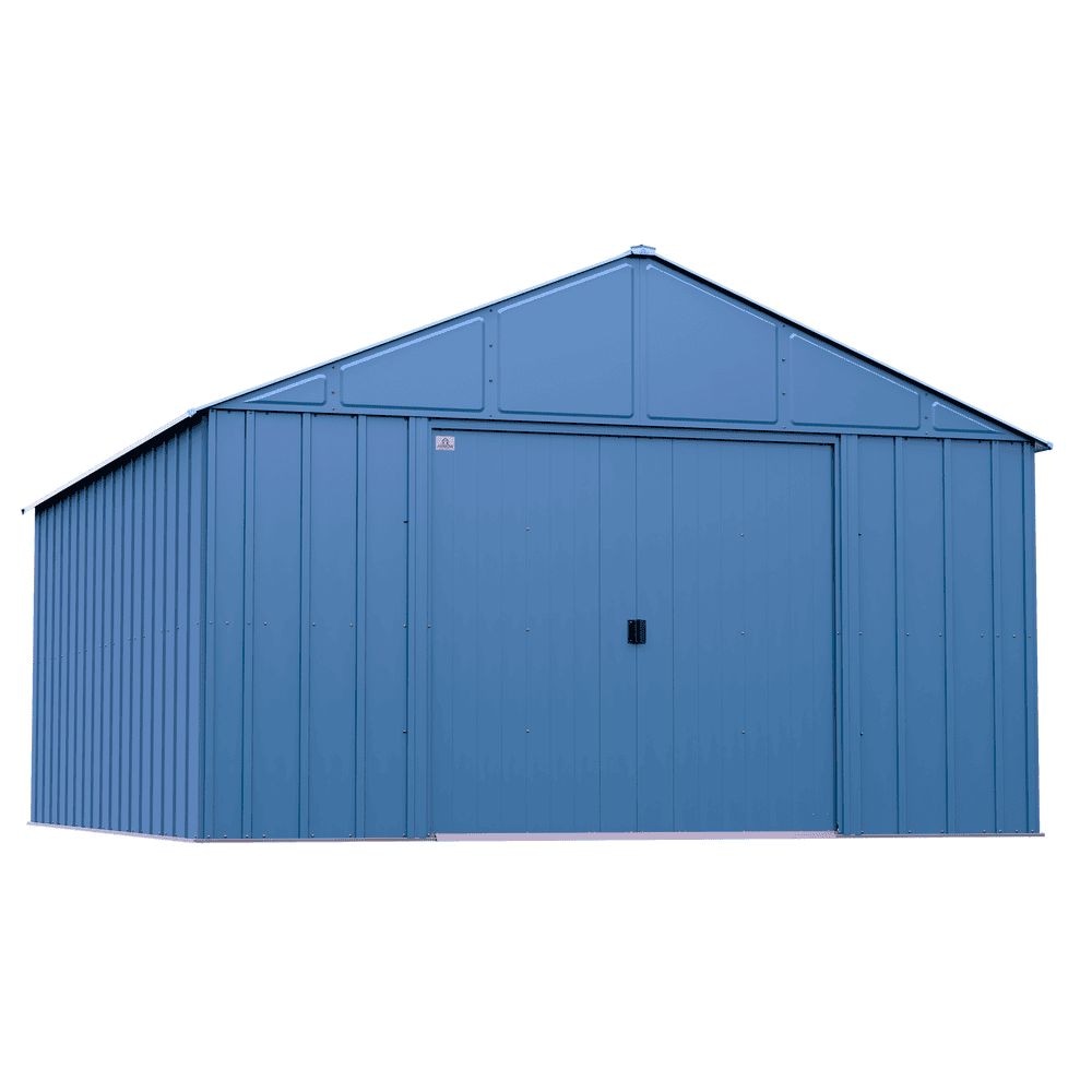 Classic 12x14-ft Blue Grey Corrosion-Resistant Steel Shed