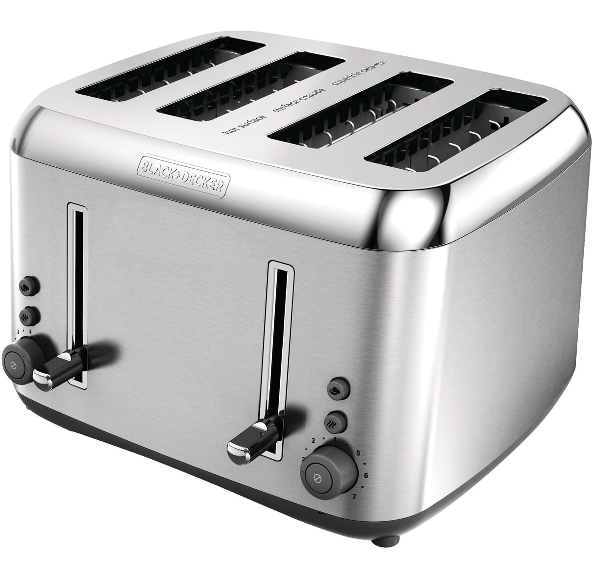 Toaster Kitchen Tools Extra Wide with 7 Settings, Stainless Steel, 4-Slices