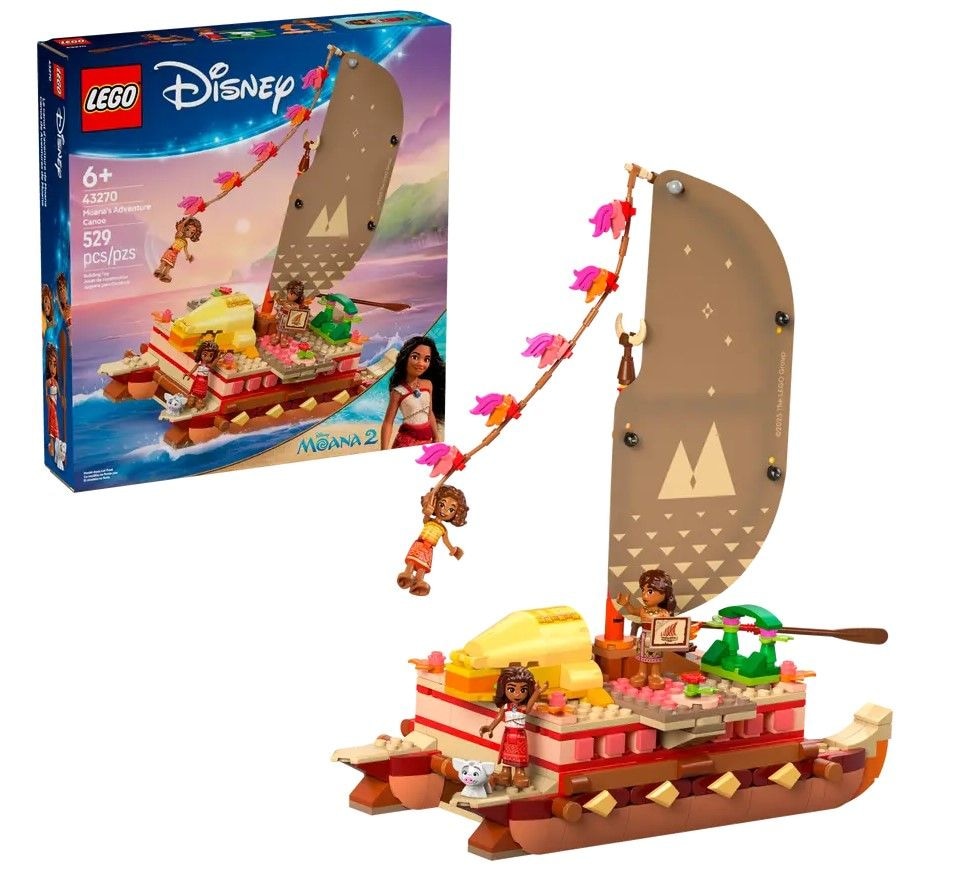 Princess Moana's Adventure Canoe - 43270, 529-pcs, Ages 6+