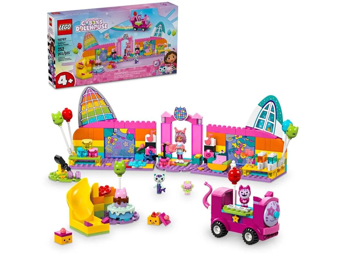 Party Room Playset with Pink Car - 10797, 252-pcs, Ages 4+