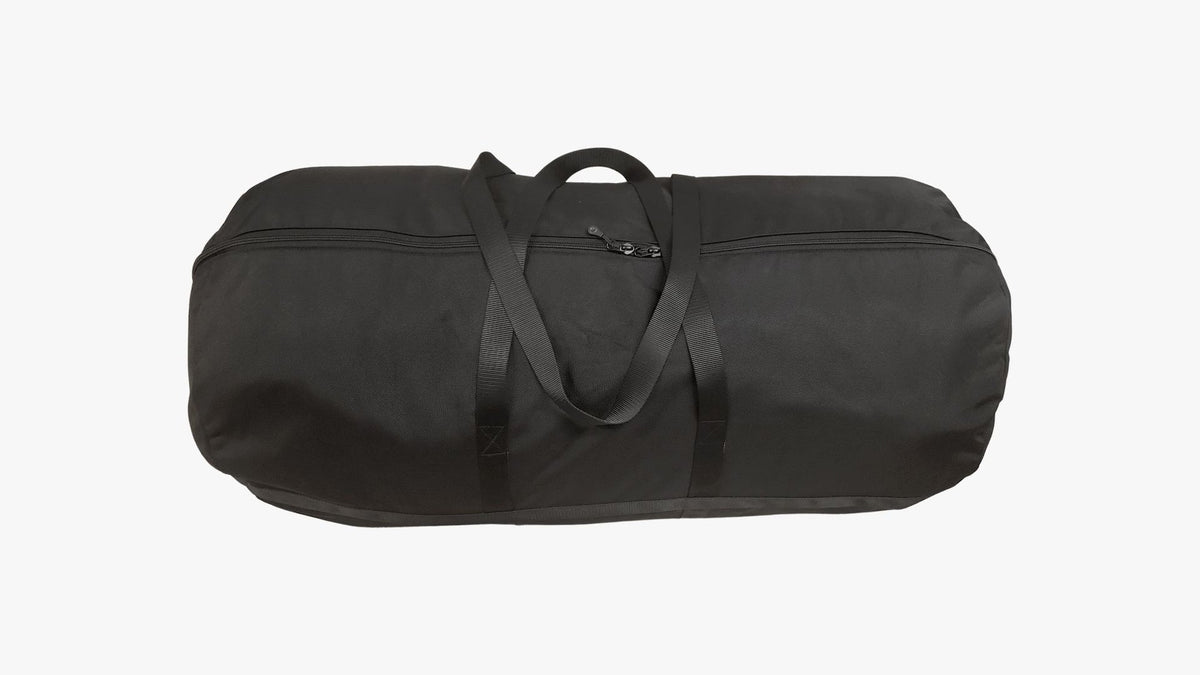 Extra-Large Black Nylon Storage Cargo Bag with Handles and Full-Length Zipper