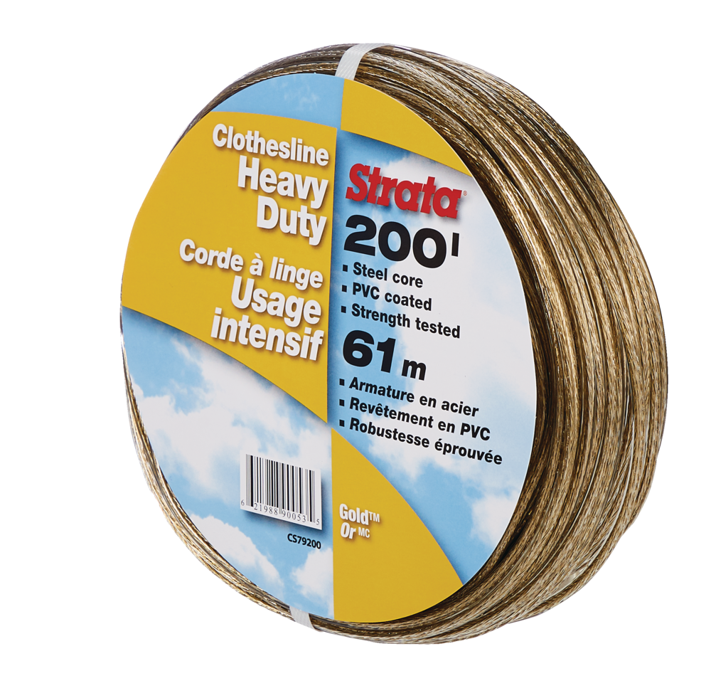 Gold Heavy Duty Clothesline, 200-ft