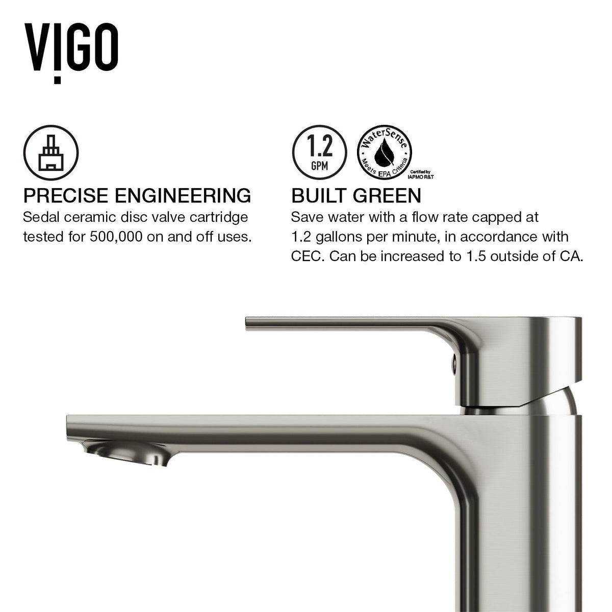 Davidson Single Handle Single Hole Bathroom Sink Faucet, WaterSense Certified, Brushed Nickel