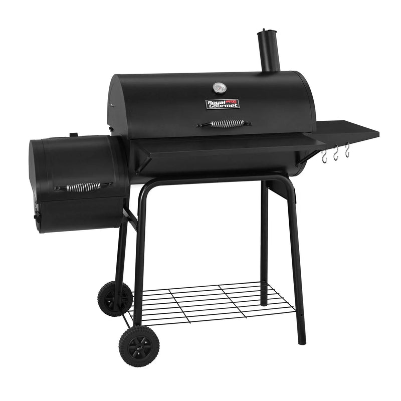 Gourmet 30" BBQ Charcoal Grill and Offset Smoker F6585