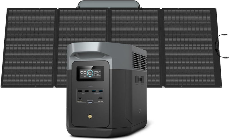 Portable Power Station DELTA 2 Max, 2400W LFP Solar Generator, Full Charge in 1 Hr, 2048Wh Solar Powered Generator for Home Backup(Solar Panel Optional) A5376