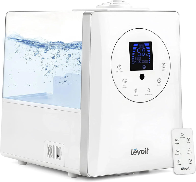 Intelligent evaporative humidifier, suitable for the entire home, with a coverage area of up to 3000 square feet, a capacity of 6 gallons, capable of continuous use for 72 hours, equipped with high-quality filters, featuring a dry mode M7333