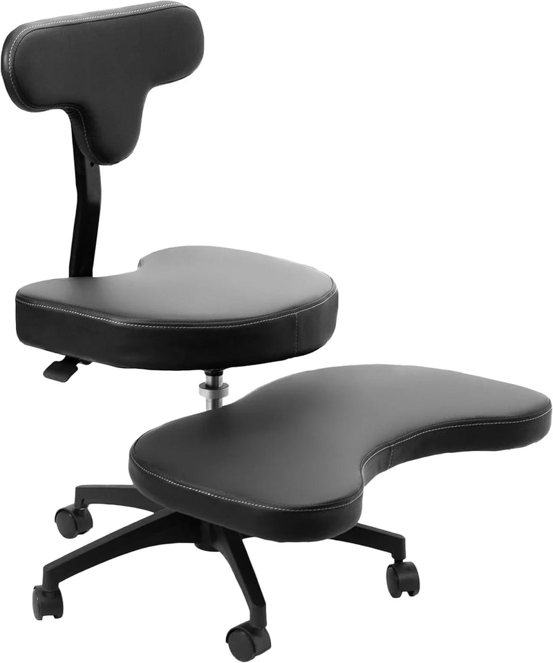 Cross-Legged Office Chair – Adjustable Height Floor Chair with Back Support for Yoga, Meditation, and ADHD (Black, CHAIR-CL02B-R) R6999