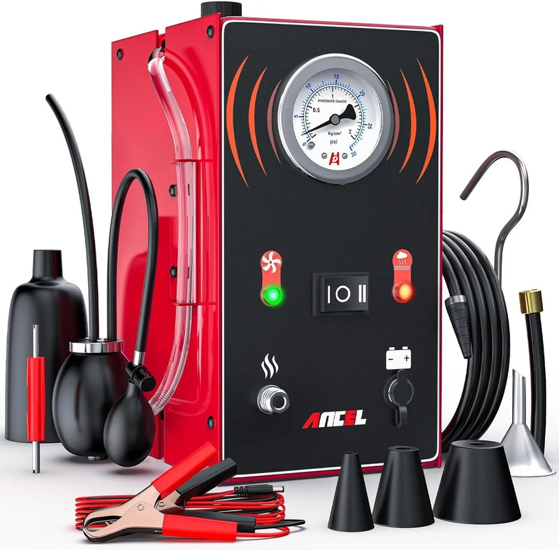 Smoke machine - The car model comes with an internal air pump, evaporative smoke machine leakage tester (with pressure gauge and flow meter), odorless car smoke machine leakage detector, and vacuum-type smoke tester for cars. R4455