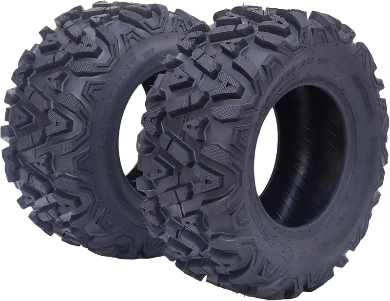 26x12x12 Atv Tires, Set of 2 Atv Tires 26x12-12 6PR, All Terrain Atv/Utv Off-Road Tires, Black J0346
