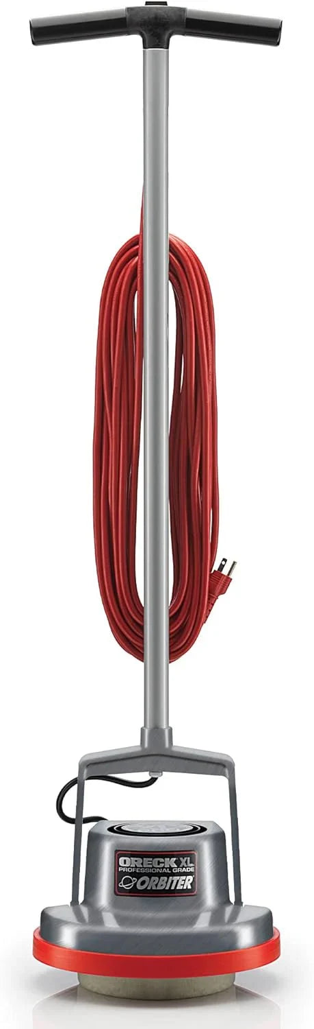 Commercial Orbiter Hard Floor Cleaner Machine, Multi-Purpose Floor Cleaning, Random Orbital Drive, Wide Cleaning Path, 50-Foot Long Cord, ORB550MC, Gray/Red-Oreck S3625