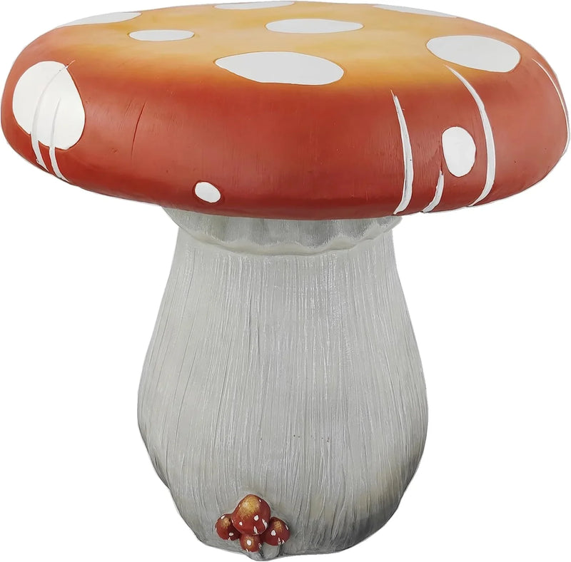 Resin statue 20.8 feet tall, indoor and outdoor dining table, large-sized sculpture, garden lawn, pool decoration, exterior courtyard of buildings, round dining table, chair decoration, red mushrooms E7986
