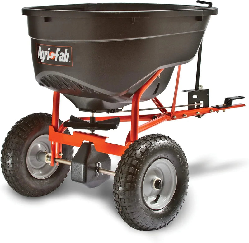 Tow-Behind Lawn & Garden Broadcast Spreader for Seed,Fertilizer,Salt,Ice Melt; Easy to use Flow Control from Seat of Riding Lawn Mower Y3332