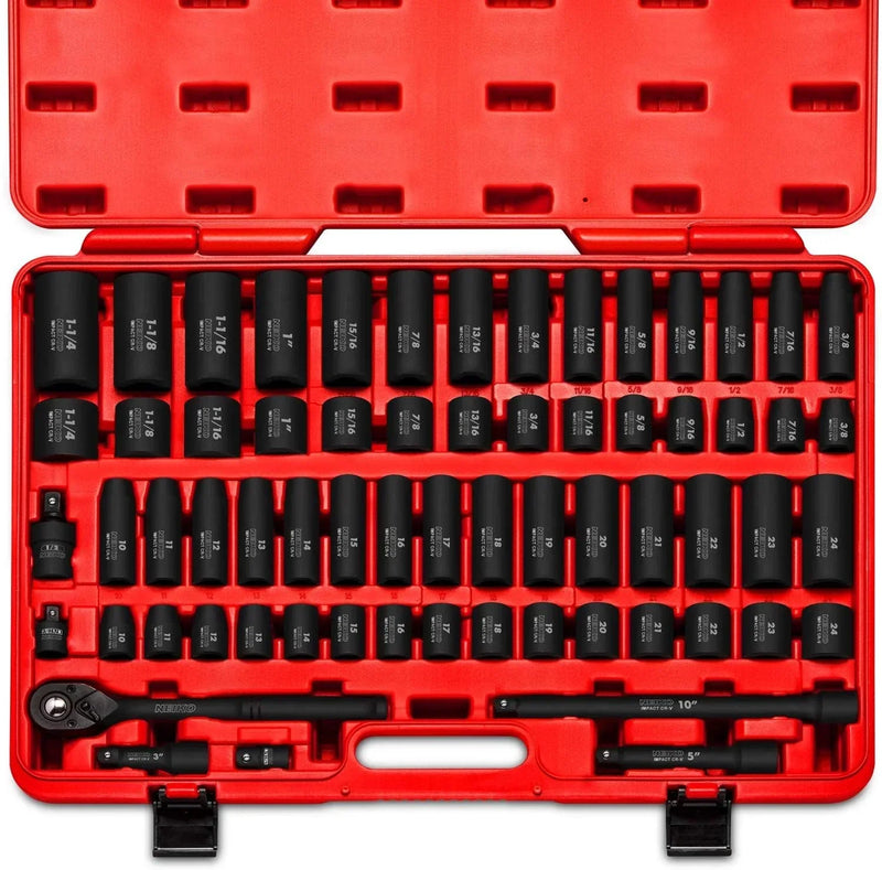 1/2" Drive Master Impact Socket Set, 65 Piece E7027