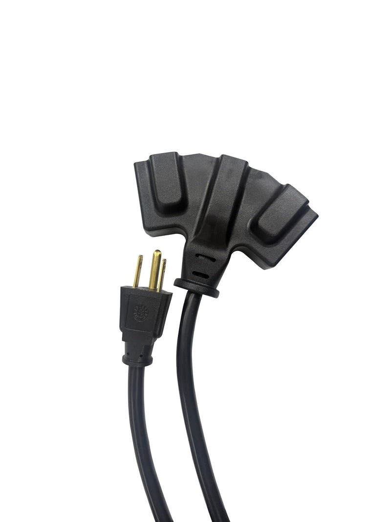 20' 16 Gauge 3-Tap Outdoor Extension Cord, Black F5331