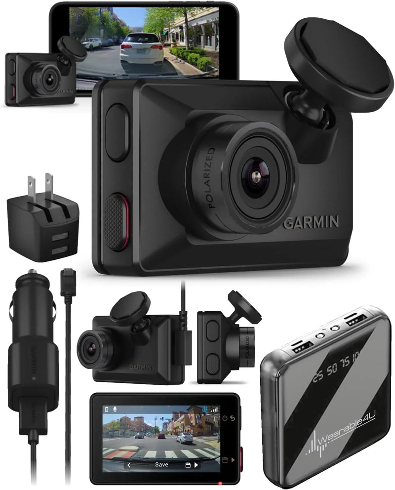 Ultra-small 1080p high-definition car recorder with a 140-degree viewing angle, built-in clarity polarizing filter, supports voice control, automatic recording function. Sold with a charging battery kit. J4335