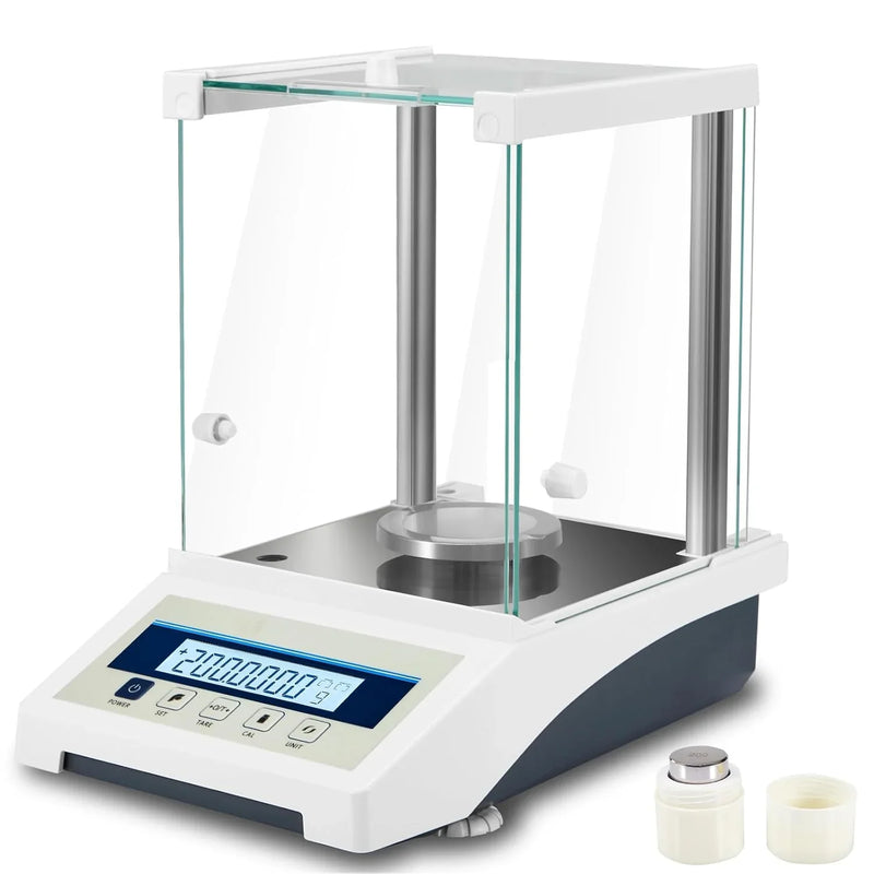 Lab Scale, Digital Analytical Balance 220g/ 0.1mg, High Precision Scientific Precision Scale Accuracy 0.0001g, Balance Scale for Coin/Jewelry/Powder with Weights and RS232 Interface O7594