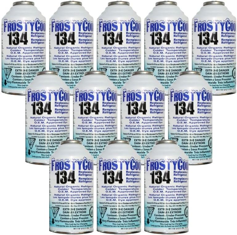 134 AC Replacement Refrigerant for R134a with R134 R12 AC Refrigerant 6oz. (Pack of 12) D3950