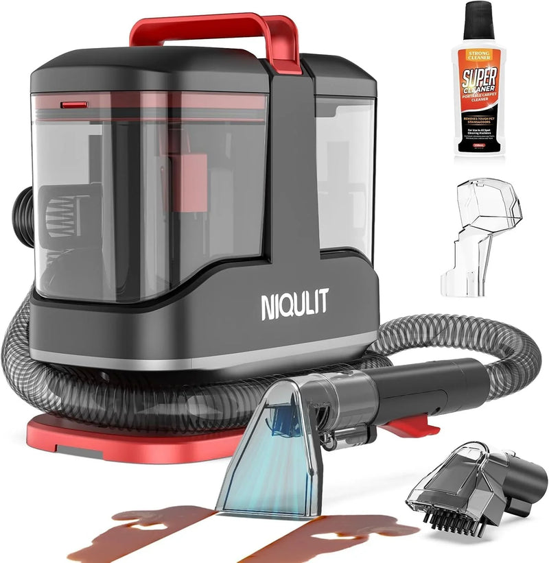 Portable Spot Cleaner Machine for Carpet and Upholstery, 15Kpa Powerful Suction for Pet Stain, Couche & Car, with Dual BrushHeads & Self-Cleaning System, Spot Cleaner for Area Rug, Stair and Furniture V6787
