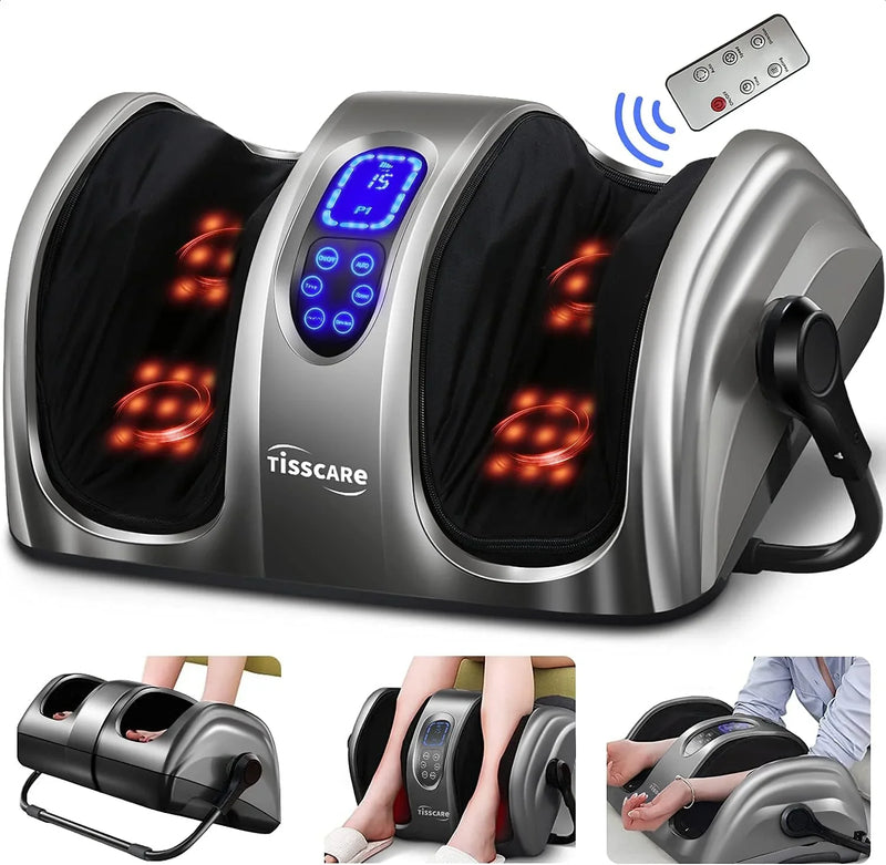 Therapeutic foot massager with heat therapy: Suitable for nerve disorders, plantar fasciitis and pain relief. This FSA/HSA compliant foot massager is suitable for home/office use to massage the feet/legs/shins/ankles. It is suitable for R1044