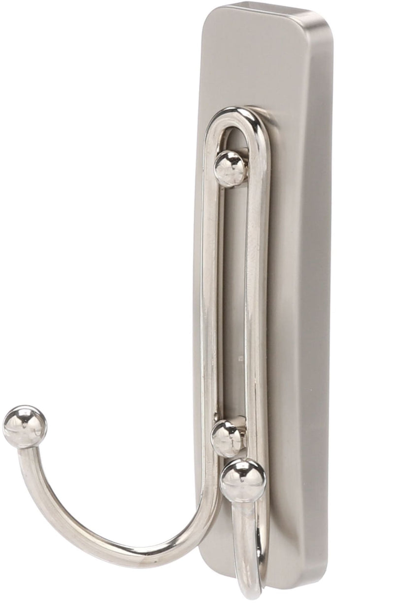 Command Large Bathroom Double Hook, Satin Nickel H4697