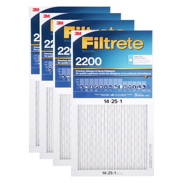 Filtrete MPR 2200 1-in Premium Furnace Filters, 4-pack K3108