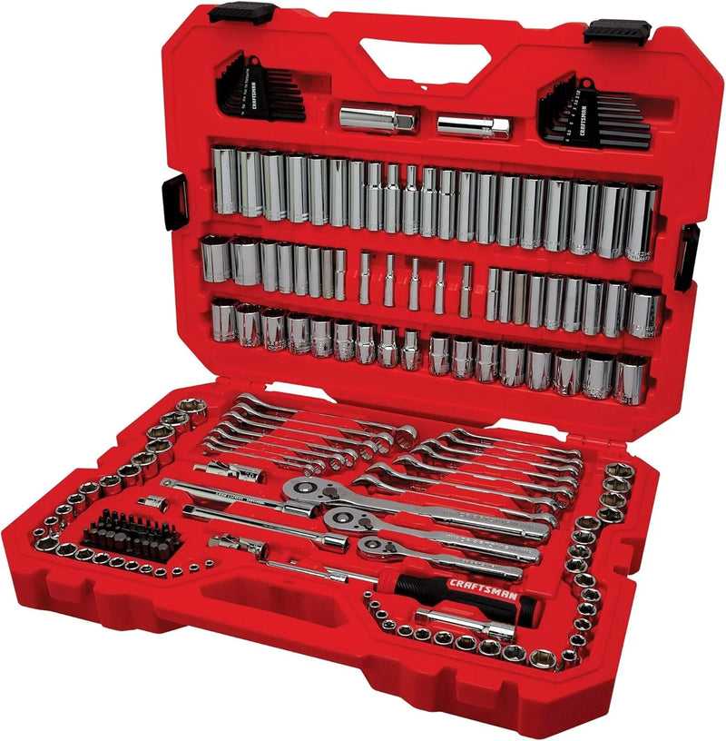 Mechanics Tool Set, 1/4 and 3/8 Inch Drive, 189 Piece (CMMT12134) I5397
