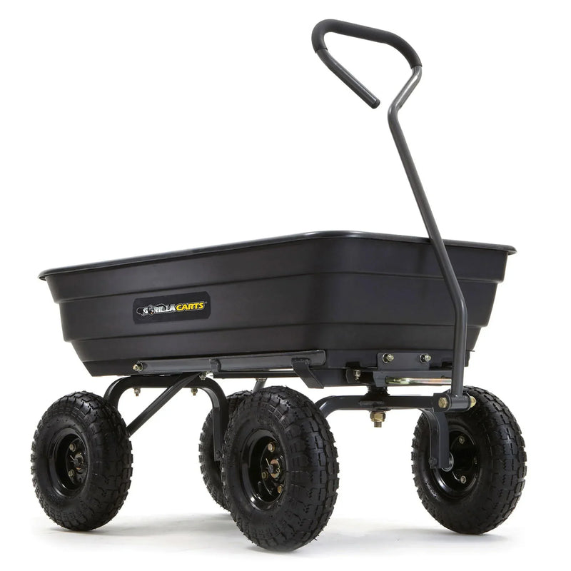 Poly Garden Dump Cart with Easy to Assemble Steel Frame P2160