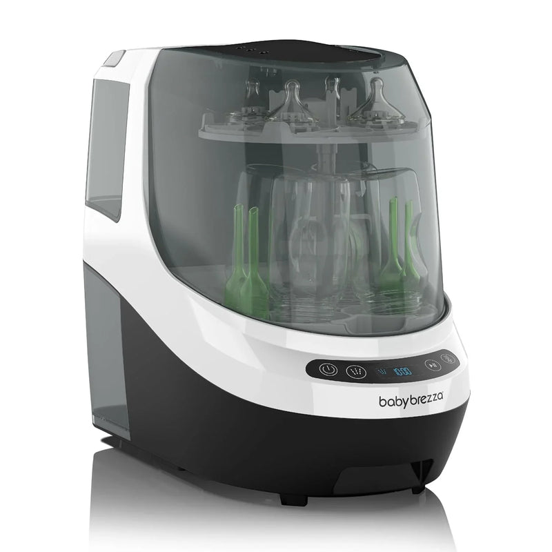 Baby Bottle Washer Pro - Baby Bottle Washer, Sterilizer Dryer - All in One Machine Cleans Bottles, Pump Parts, & Sippy Cups - Replaces Hand Washing, Bottle Brushes and Drying Racks-Brezza T9416