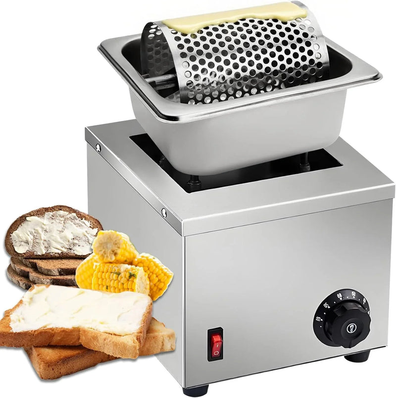 Electric Butter Wheel Warmers for Spreads Butter Evenly to Bread, Stainless Steel Butter Roller for Butter Sauces or Oil, for Indoor/Outdoor Picnics Camping BBQ R8651