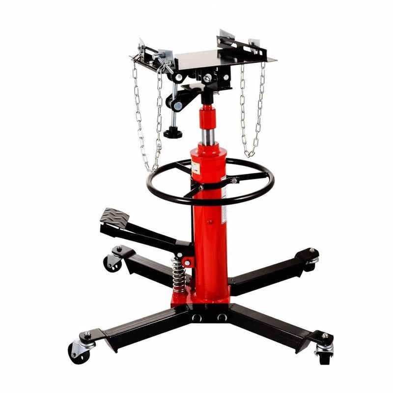 Hydraulic Car Transmission Jack Vertical Lift,1660 Pounds,360掳Rotating Wheel Lift,Red W3005