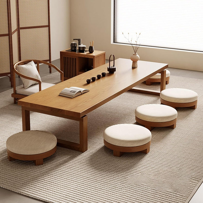 Japanese tatami coffee table,round wood coffee table,wooden coffee table living room,Japanese floor table，tea table,tatami table,low table for sitting on the floor,Walnut coffee table(100cm/39.3in) L8490