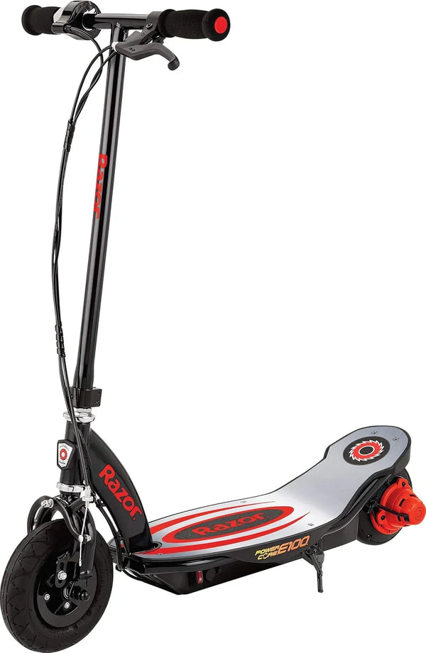 An electric scooter suitable for children over 8 years old - 100-watt hub motor, 8-inch inflatable tires, maximum speed of 11 miles per hour, maximum running time of up to 60 minutes, suitable for users weighing no more than 120 pounds. N6078