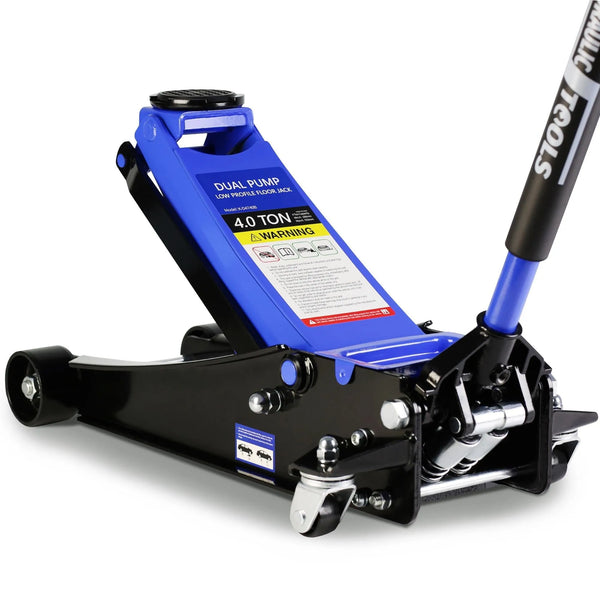 4-Ton Floor Jack, Low Profile Car Jack, Heavy-Duty Trolley Jack Car Lift with Dual Pump Pistons, Lifting Range 4"-21", 8000LBS M8037