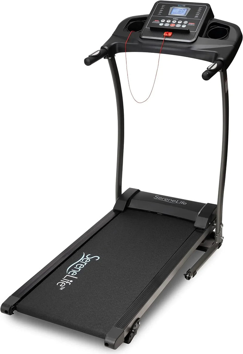 Folding Treadmill - Foldable Home Fitness Equipment with LCD for Walking & Running - Cardio Exercise Machine - Preset and Adjustable Programs - Wireless Connectivity R5115