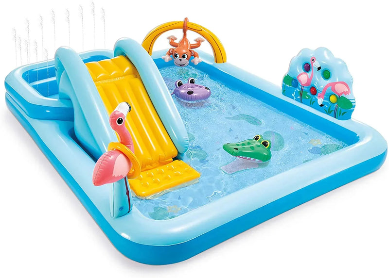 Inflatable Jungle Adventure Play Center – 96′′ x 78′′ x 28′′ – Kiddie Pool for Ages 2 and Up S3943
