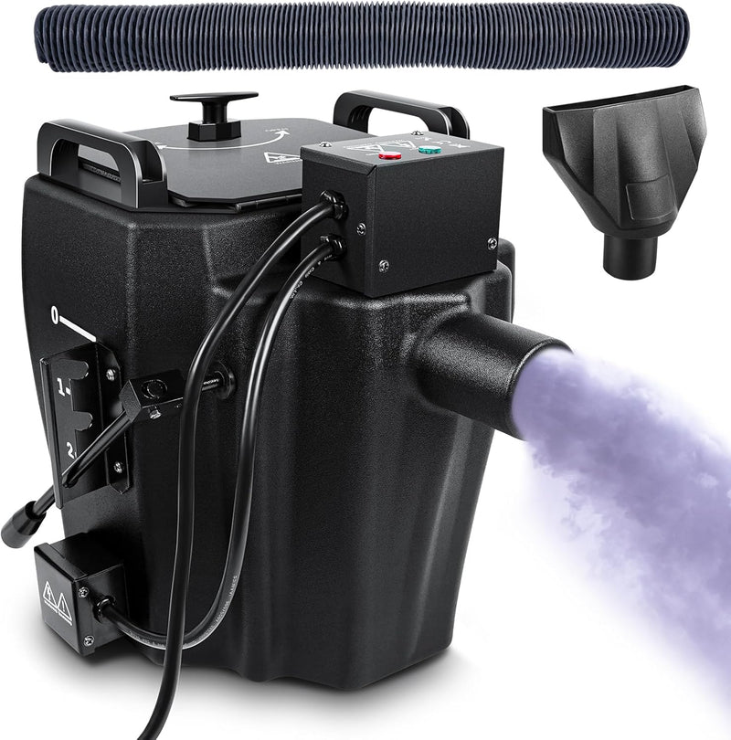 Dry Ice Fog Machine, 3500W Low Lying Fog Machine, Dry Ice Machine with Tube Nozzle High Density Fog Smoke for Wedding Party Events Stage Concert Club Performance DJ (Black) M2247