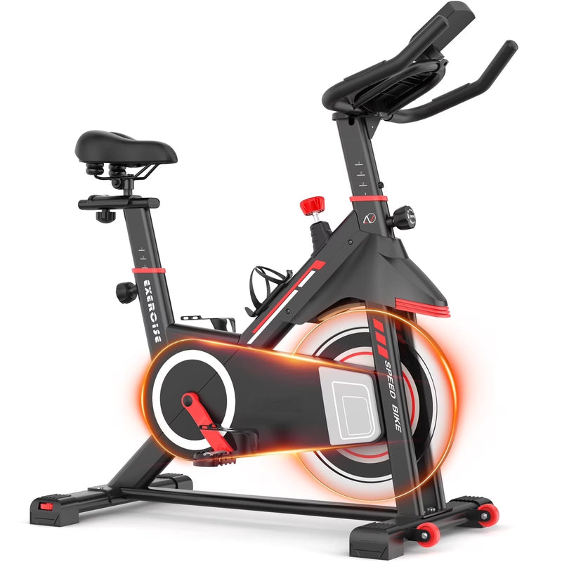ANCHEER Exercise Bike for Home,Heavy Duty Indoor Stationary Bike with Comfortable Seat Cushion,300lbs Max Weight Capacity,Home Gym Cardio Workout... S5817