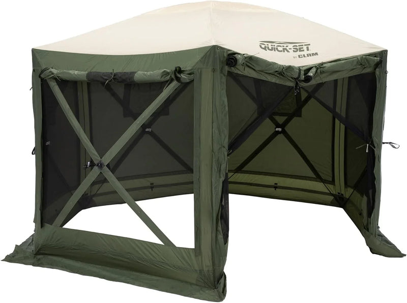 Screen Tent, Outdoor Camping Gazebo Canopy, Escape, 11.5', Brown H3369