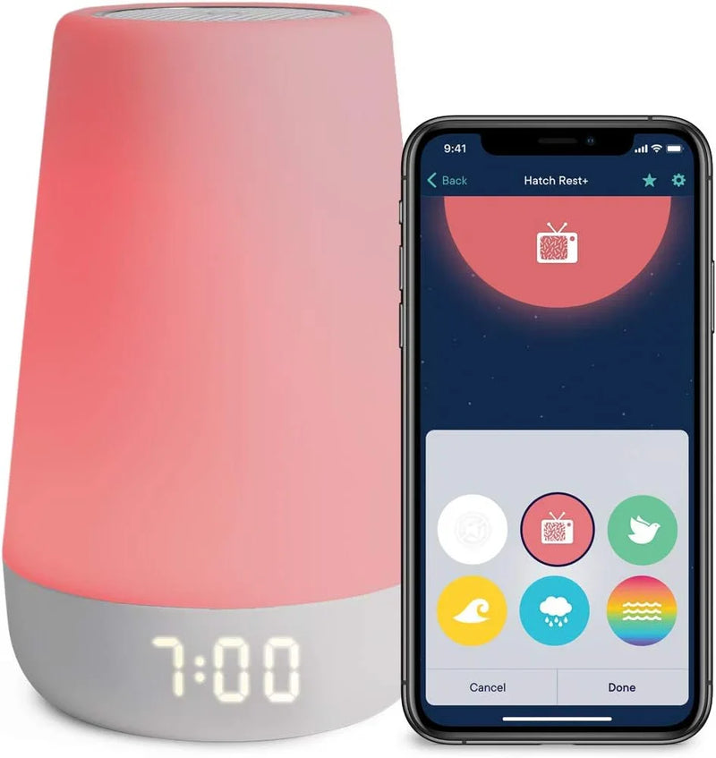 Night light, enhanced wake-up reminder audio monitor, white noise soothing device, infant sleep training device, children's alarm clock, night light J3738