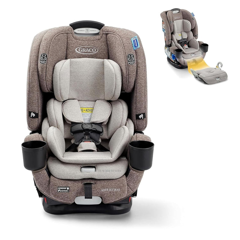 4Ever DLX 4-in-1 Car Seat, Charlie | Infant to Toddler Car Seat, with 10 Years of Use | Rear-Facing, Forward-Facing and Booster Modes | Safe, Comfortable and Convenient U4149