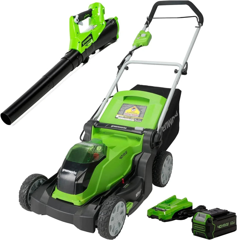 40V 17" Cordless (Push) Lawn Mower (75 Compatible Tools), 4.0Ah Battery and Charger Included H6975