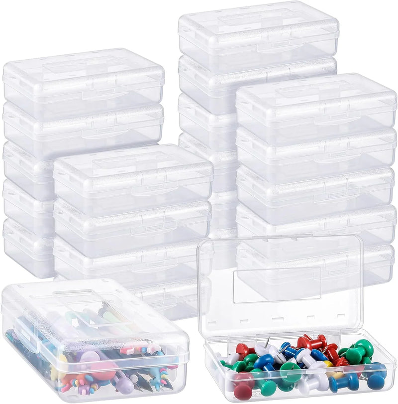 100-piece set. Large-capacity transparent pencil case. Large-capacity hard plastic crayon case. Large-capacity classroom storage box. Suitable for both boys and girls (in various colors) F2432