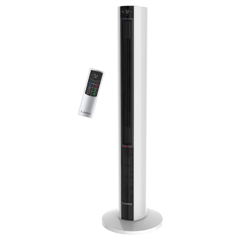 42 in 1500W All Season Tower Fan Space Heater with Timer and Remote, White, FH500 W0857