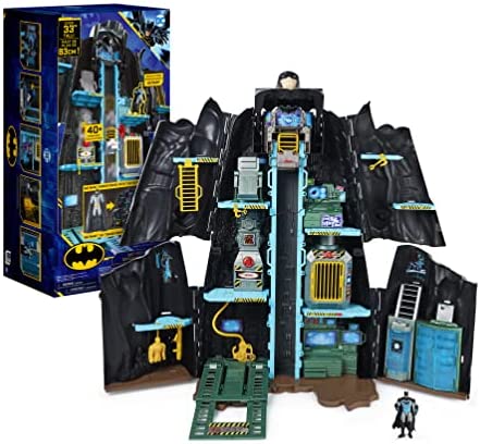 Bat-Tech Batcave, Giant Transforming Playset with Exclusive 4-- Figure and Accessories K2560