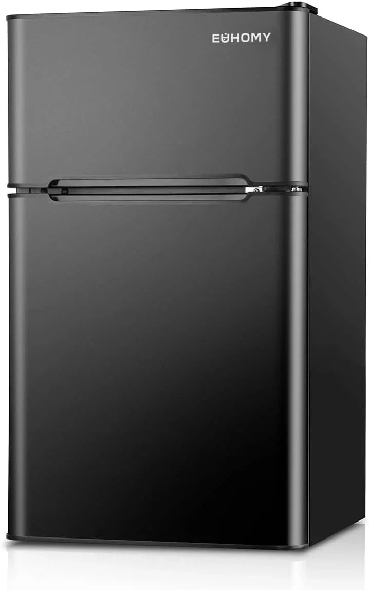Euhomy Mini Fridge with Freezer, 3.2 Cu.Ft Mini Refrigerator with Freezer Q1227