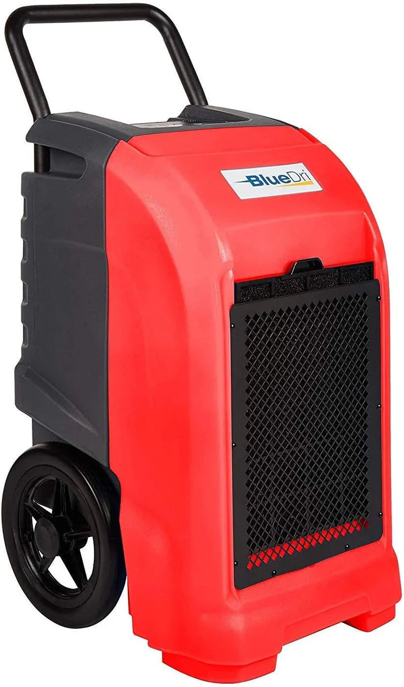 Commercial dehumidifier, suitable for homes, basements, garages and workplaces. Industrial water loss treatment equipment - a set of 1-piece, blue P0990