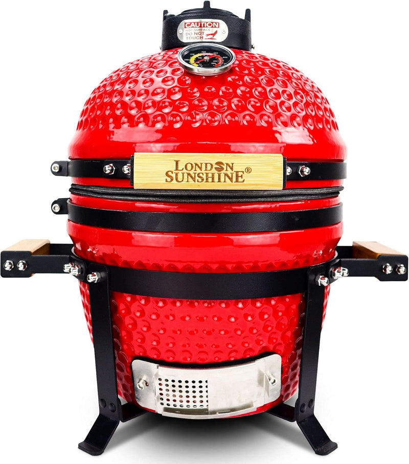 13-inch ceramic Kamodo charcoal barbecue grill - red O7393