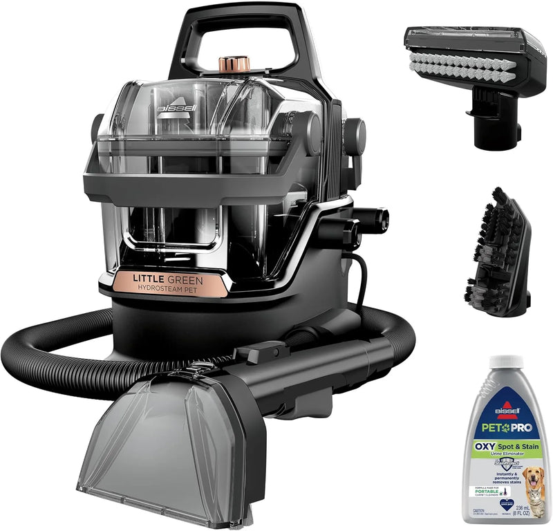 Green HydroSteam Multi-Purpose Portable Carpet and Upholstery Cleaner, Car and Auto Detailer, 3618, Black and Copper Harbor J7319