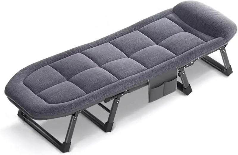 Folding Camping Cot Adults Bed,Adult Folding Bed, Rollaway Bed with Mattress for Adults Queen, High Elastic Sponge Five Adjustable Angles Good Load Bearing, Folding Bed, for Home Outdoor D9718